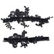 thumbnail image 3 of Conjunto de 2 piezas de novia de encaje elegante, ligas para muslos, anillos para piernas, disfraz de encaje para pierna negro, 3 of 7