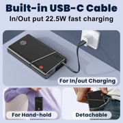 Aaoyun 20000mAh Portable Power Pack with Built-in USB-C Cable