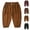 Brown, variant on CYRBOKO Toddler Boys Long Pants, Mosquito-proof Summer Thin Elastic Waist Jogger Pants Brown Size 5 T