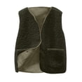 thumbnail image 6 of LIaqionyy Girls Fleece Vest V Neck Sleeveless Outerwear Kids Casual Lightweight Button down Sherpa Waistcoat with Pocket, 6 of 8