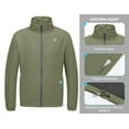 thumbnail image 7 of Little Donkey Andy Men’s Lightweight Breathable Running Golf Windbreaker Jacket Full Zip Windproof Water-resistant UPF50+ Sage XXL, 7 of 7