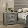 thumbnail image 4 of Roundhill Furniture Floren Weathered Gray Wood 3-Piece Bedroom Set, Queen Bed with 2 Nightstands, 4 of 8