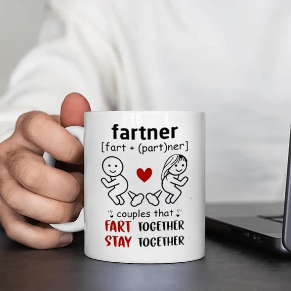 Funny Coffee Valentines Day Mug Couple Mug Her Him Mug Fartner cup