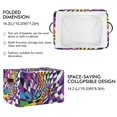 thumbnail image 2 of Yayeee 2 Pack Canvas Storage Basket with Handles for Shelves Fabric Bins Closet Organizer, Purple Wavy Plaid, 2 of 8