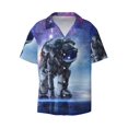 thumbnail image 5 of Daiia Astronauts Start Running Men's Linen Shirts Short Sleeve Casual Shirts Button Down Shirt for Men Beach Summer Wedding Shirt-Medium, 5 of 6