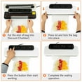 thumbnail image 5 of Food Vacuum Sealer Machine, Food Sealer Saver with Dry & Moist Food Modes, Vacuum Sealing Machine w/10Pcs Vacuum Sealer Bags for Food Preservation, 5 of 10