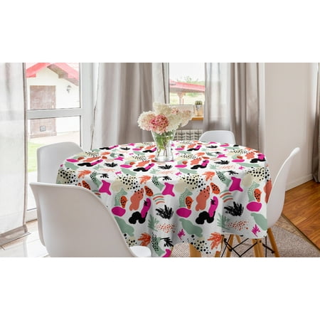 

Abstract Round Tablecloth Formless Colorful Shapes Design with Dots Abstract Simplistic Modern Art Pattern Circle Table Cloth Cover for Dining Room Kitchen Decor 60 Multicolor by Ambesonne