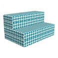thumbnail image 1 of Crazy Art Foldable Mattress, Diagonal Circles Squares, 74.8" x 39.4", Sea Blue and White, by Ambesonne, 1 of 6