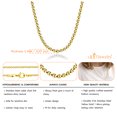 thumbnail image 5 of 555Jewelry Thin 2.5mm Lightweight Stainless Steel Box Chain Necklace for Men & Women, Gold, 18 Inch, 5 of 8