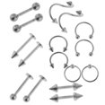 thumbnail image 2 of de 16 Surtido Bo Lengua Ceja bret Niple de Barbell Sunnimix Piercing Anillos Barbells, 2 of 8