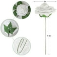 thumbnail image 3 of Deago 25 Pcs Artificial Flowers Real Looking Foam Fake Roses with Stems for DIY Wedding Bouquets Bridal Shower Centerpieces Party Home Decorations (White), 3 of 6