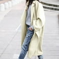 thumbnail image 3 of HTNBO Women's Wool Blend Coat Oversized Double Breasted Long Trench Overcoat Winter, 3 of 7