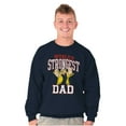 thumbnail image 5 of Popeye Cartoon Worlds Strongest Dad Men's Crewneck Sweatshirt Brisco Brands X, 5 of 6