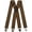 Cream With Burgundy Stripes / Green Trim, variant on Menu2019s Braces/Suspenders with Heavy Duty X-Shape Design and Extra Wide Straps - 5cm