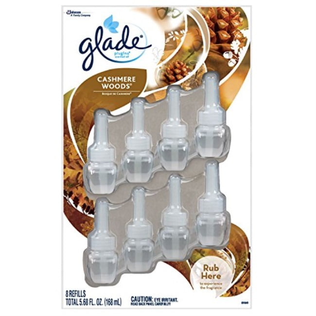 glade plugins scented oil cashmere woods 8 pack scented oil fragrance