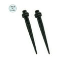 thumbnail image 2 of Pair of Anodized Titanium Plated Steel Taper Stretcher Ear Plug - 14 Gauge to 0G, 2 of 3