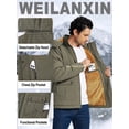 thumbnail image 5 of Weilanxin Men's Winter Jacket with Hood Fleece Lined Water Repellent Windproof Thicken Parka Winter Coat for Skiing Hiking Work, 5 of 11