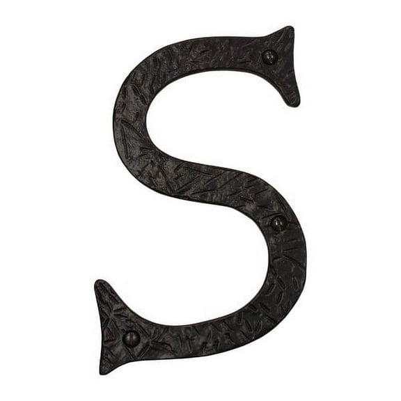 RCH Supply Company Decorative Solid Cast Iron Address Plaque Surface Mount House Letter