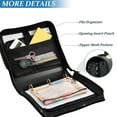 thumbnail image 5 of Zipper Binder Gold Stars Sun Moon 1.5 Inch Binder Folder Bag with Shoulder Strap and Handle, 5 of 8