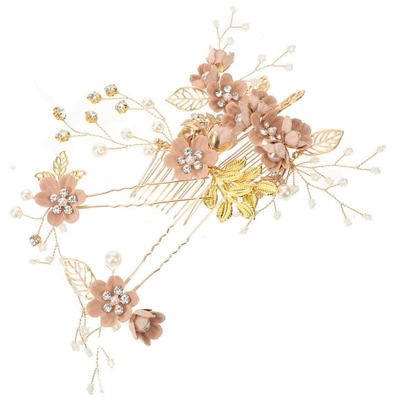 AURARMLET 4Pcs Pink Hair Accessories Set Hair Combs for Women at Formal Events