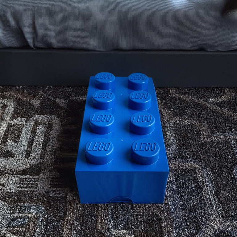 LEGO, Storage Toy Box, 8 Brick Bright Blue, Stackable Playful