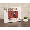 thumbnail image 5 of Darling Souvenir MADE WITH LOVEPersonalized WoodEngraved Picture Frame, Table Top WhitePhotoFrame (Basketball) Customizable Quote - 4x6l Inches Horizontal, 5 of 8