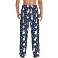 thumbnail image 3 of Goofa Rabbit And Flower Printed Soft Pajama Pants for Men, Wide Leg Comfy Casual Lounge Yoga Pants-XX-Large, 3 of 9