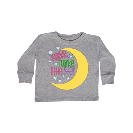 

Inktastic Twinkle Twinkle Little Star with Yellow Moon Gift Toddler Boy or Toddler Girl Long Sleeve T-Shirt