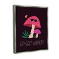 thumbnail image 4 of Stupell Industries Shitake Happens Mushroom Botanical & Floral Painting Gray Floater Framed Canvas Art Print Wall Art, 25 x 31, 4 of 10
