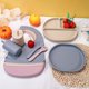 thumbnail image 2 of Toddler Cutlery Set, Silicone Infant Toddler Eating Set, Baby Silicone Cutlery, Toddler Eating Cutlery, Dividers Under Plate With Suction Cups To Prevent Falling, Dividers Bib Soft Spoon Fork Water Cu, 2 of 5