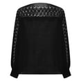 thumbnail image 4 of Lilgiuy Ladies Casual Solid Color V- Neck Loose Knit Sweater Tops Black Fall Fashion 2022 Spring Winter, 4 of 5