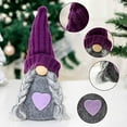 thumbnail image 5 of 8.7 Inch Purple Plush Christmas Gnome Doll,Christmas Gnomes Decorations Purple Handmade Plush Decor Winter Holiday Christmas Valentine's Day Ornaments Xmas Gift, 5 of 5