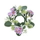 thumbnail image 2 of Guirnalda de Hortensias para Velas | Corona Floral Artificial de Plástico para Velas Cilíndricas y En Lata | Decoración de Mesa En Blanco, Rosa y Azul | Centro de Mesa para Fiestas | Decoración para, 2 of 6