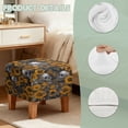 thumbnail image 7 of SCRAWLGOD Sunflower Skull Print Yellow Gray Ottoman Slipcover, Removable Footrest Sofa Cover Washable Square Footstool Slipcover with Elastic Bottom for Living Room, 7 of 7