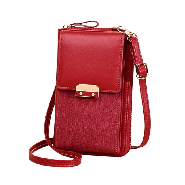 Bolsas Crossbody para Mujeres Bolsa de Moda Minimalista de las Mujeres, Mini Bolso Horizontal Del Teléfono de Cuero, Bolso de Teléfono, Bolso de Hombro, Cartera con Ranura de Tarjeta de Crédito Carter