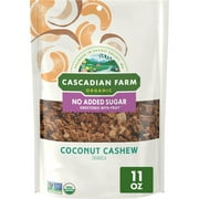 Cascadian Farm Organic No Added Sugar Coconut Cashew Granola, 11 Oz