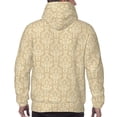 thumbnail image 5 of Hoodies for Men - Damask Beige Tan Brown Long Sleeve Comfrt Men'S Fashion Hoodies & Sweatshirts, Sweatshirts for Men Hoodies Pullover Clothing Clothes with Pouch, 5 of 7
