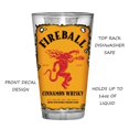 thumbnail image 4 of Fireball Whiskey 47167 Fireball Whisky Burnt Label Pint Glass, 4 of 6