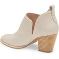 thumbnail image 3 of Jeffrey Campbell Rosalee Ivory Off White Leather Stacked Block Heel Bootie (Ivory, 8), 3 of 6