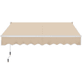 thumbnail image 2 of Topeakmart 98x77.2in Retractable Patio Sun Shade Awning Cover with Protection Coating and Hand Crank, Beige, 2 of 14