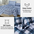 thumbnail image 3 of RUVANTI Flannel Sheets Full Size - 100% Cotton Double Brushed Bed Sheets Set, Deep Pockets 16 Inches, All Seasons Breathable & Extra Soft Full Sheets, Warm & Cozy, 4 Piece, Gingham Addition, 3 of 8