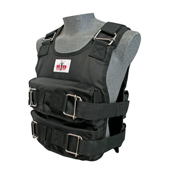 Chaleco con Peso Integrado, 20 Kg Variable, Fácil de Ajuste, Calistenia, Correr, Crossfit, Entrenamiento de Fuerza, Fisioterapia, Fitness, Funcional - MDFitness - Weights Vest MDFitness Variable