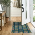 thumbnail image 2 of ODIKA 2'x3' Washable Doormat Fish Playful Fishing Faces Vintage Cannery Motif Rectangular for Entryway, Kitchen, Laundry Room, Non-Slip, Low Pile, 2 of 7