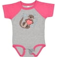 thumbnail image 3 of Inktastic Cute Smiling Valentine's Day Otter with Heart Boys or Girls Baby Bodysuit, 3 of 5