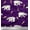 Dark Purple, variant on Soimoi Black Cotton Duck Fabric Falling Star & Polar Bear Animal Print Fabric by the Yard 42 Inch Wide