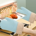 thumbnail image 6 of OEFNTAC Oven Gloves Silicone 7.09x11.02in 0.28lb 3-Layer Non-Slip Heat Resistant Mitts Baking Cooking Microwave BBQ 446°F Kitchen, 6 of 6