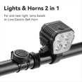 thumbnail image 4 of 120dB Luz de Bocina de Bicicleta de Bicicleta 2 en 1 de Bicicleta 4LED para Accesorios de Bicicleta de Montaña Al Aire Libre, 4 of 5