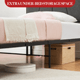 thumbnail image 4 of Cama tapizada con cabecero de almacenamiento y 2 cajones – Base robusta con estación de carga USB – Montaje fácil y silencioso – Ideal para dormitorio juvenil – Gris jaspeado – Tamaño Twin, 4 of 8