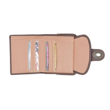 Royce Leather 151-COCP-5 French Purse Wallet - Coco-Pink