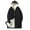 Black, variant on Jackets for Men Zip Up Fleece Lined Thickened Trench Coat Casual Drawstring Waist Windbreaker Waterproof Long Hooded Overcoat